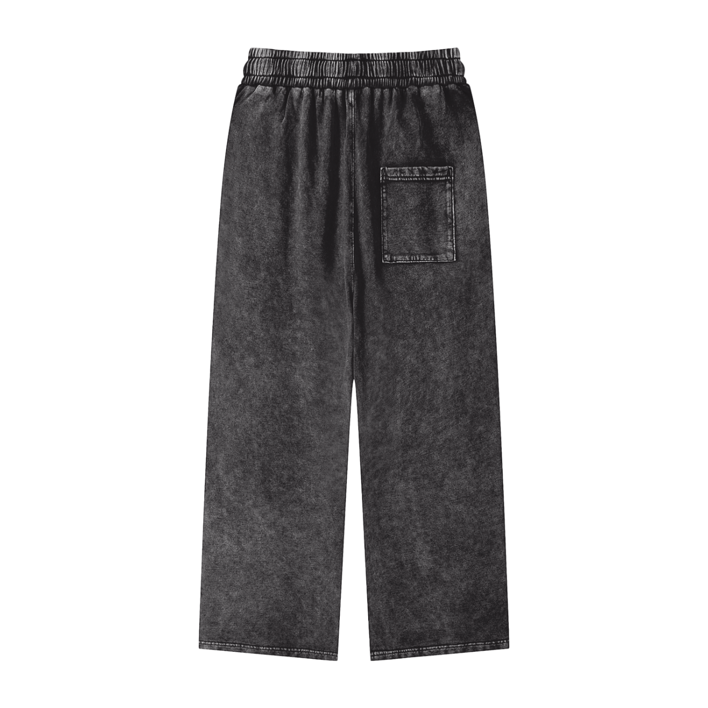 Striped Flamingo Acid Wash Straight Leg Pants
