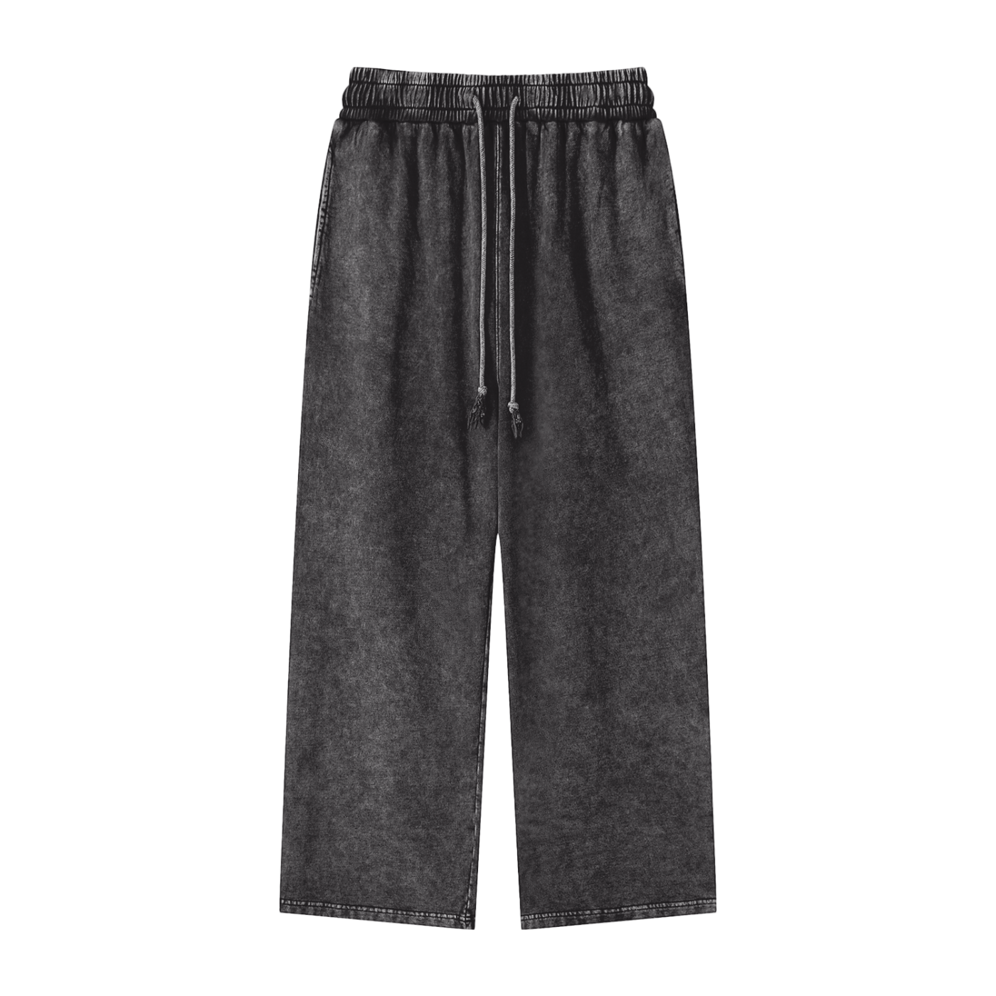 Striped Flamingo Acid Wash Straight Leg Pants