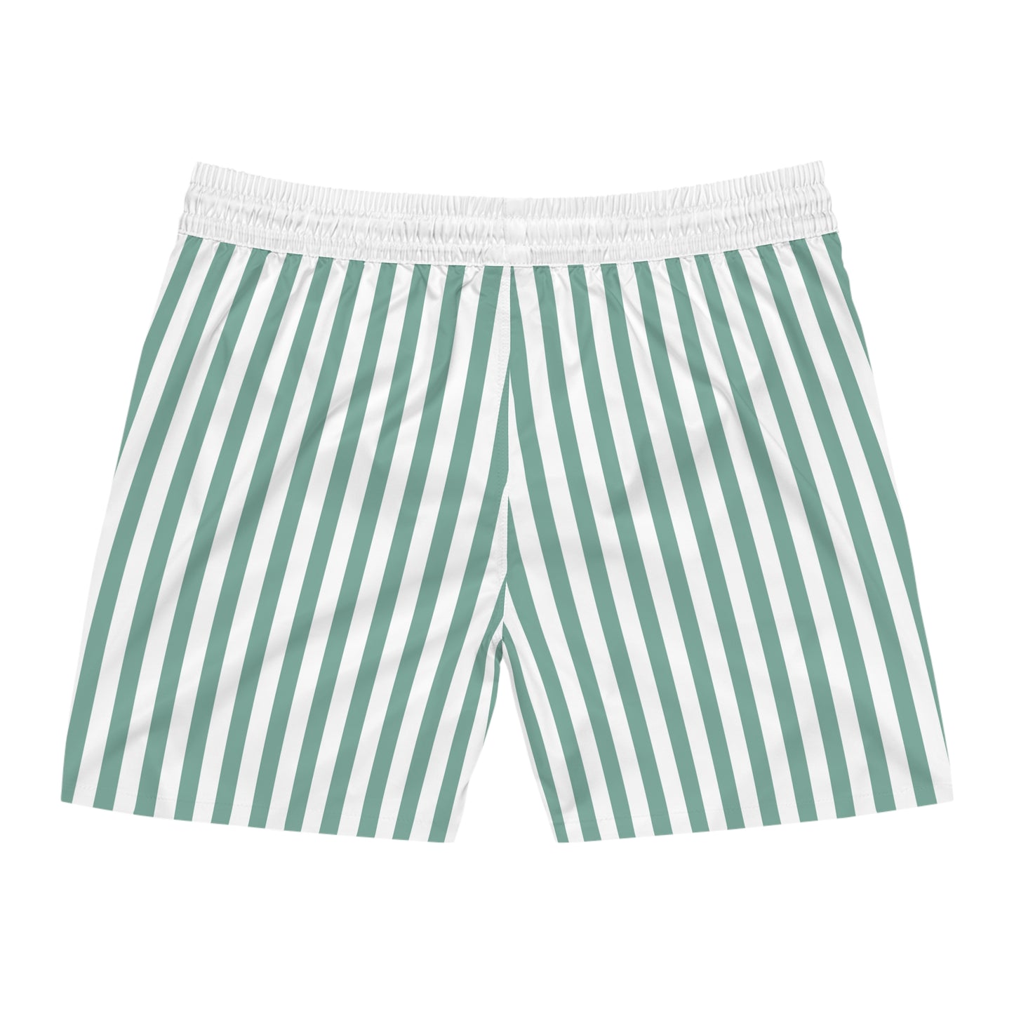 Green Striped Swim Shorts