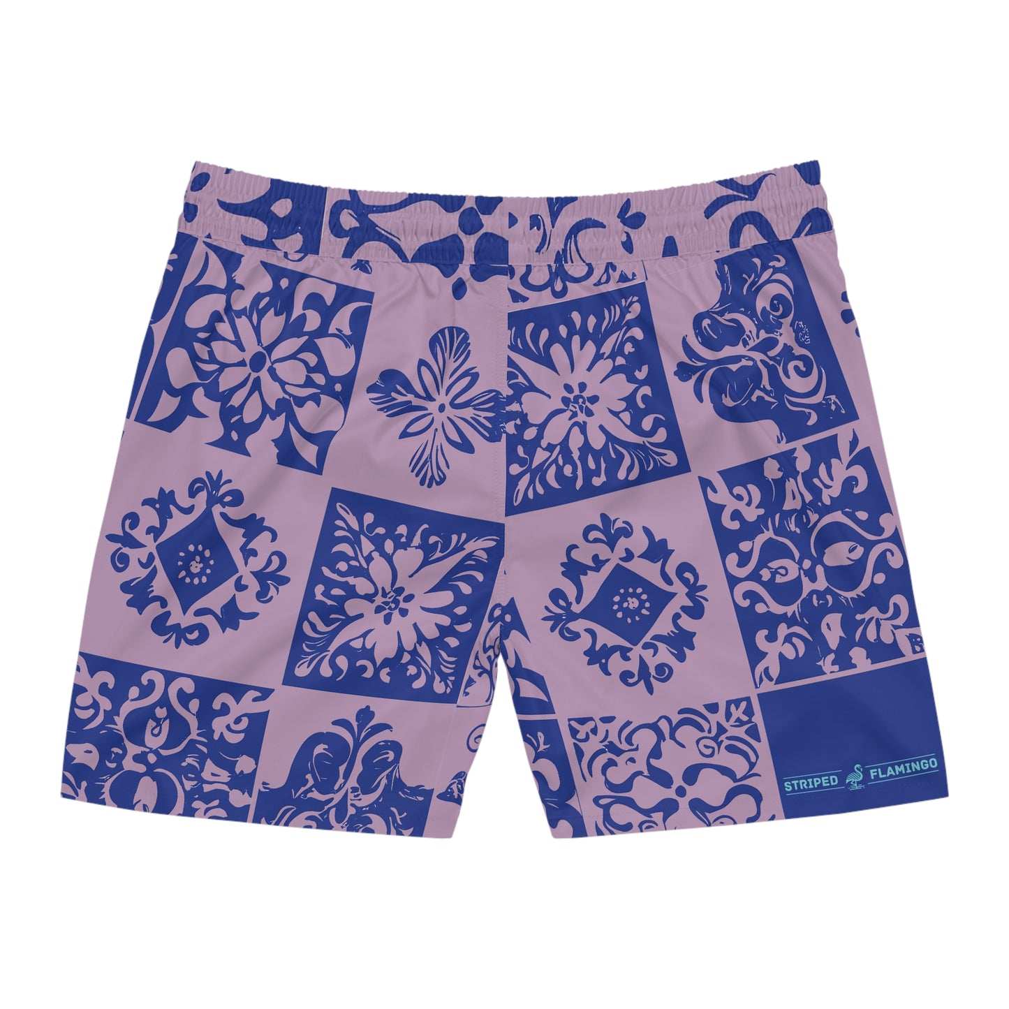 Purple Azulejo Style Swim Shorts