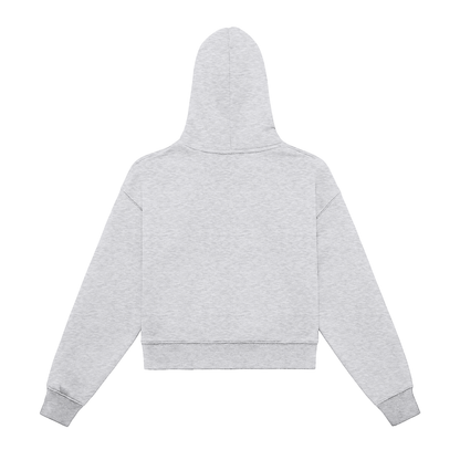 Classic Zip-Up Cropped Hoodie