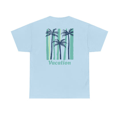 Striped Palm Vacation Tee