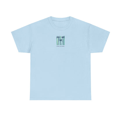 Striped Palm Vacation Tee